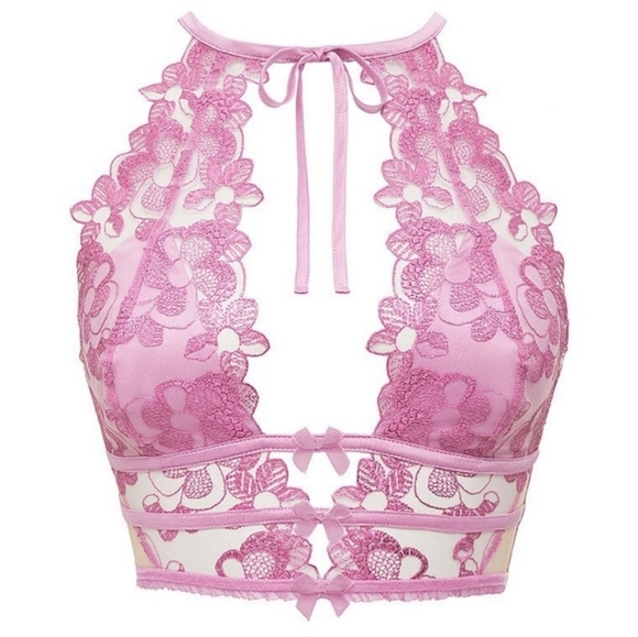 New!For Love and Lemons Grace Halter Bralette - Picture 4 of 10